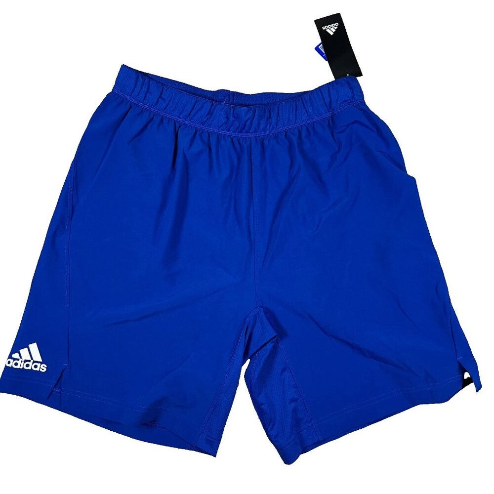 Adidas Mens Size M Blue Kansas Jayhawks Shorts Climalite Athletic NCAA NWT‎
